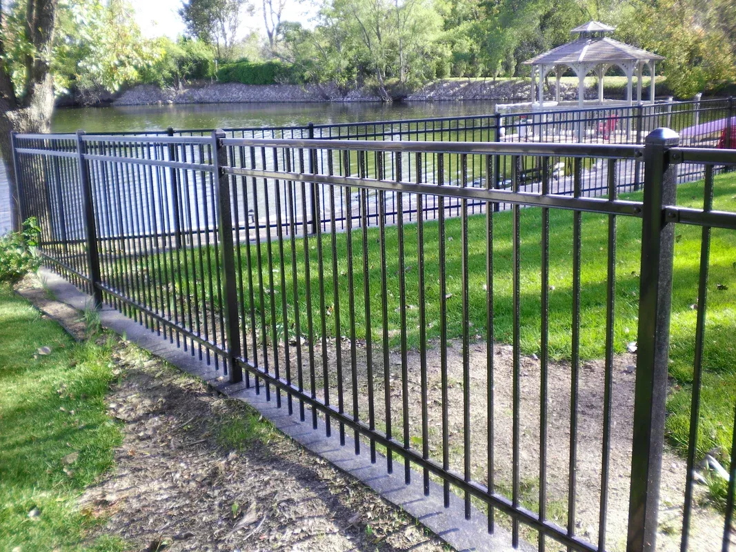 [200 Feet Of Fence] 6′ Tall Ornamental Steel Flat Top Complete Fence Package