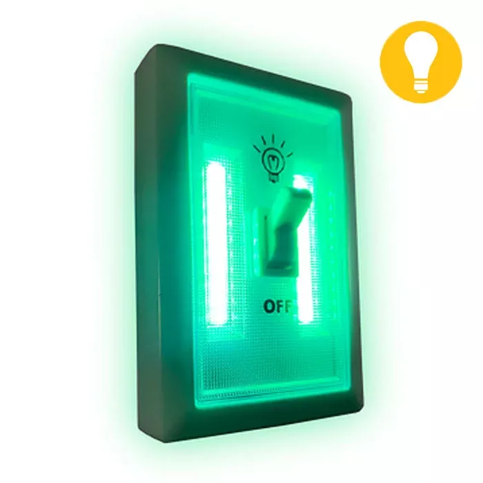 cordless-green-led-wall-light-switch-pack-12 Cordless Green LED Wall Light Switch (Pack of 12)